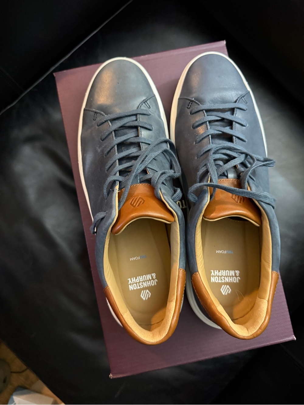 Johnston & Murphy Anders Navy Full Grain Size 12 - Picture 2 of 4